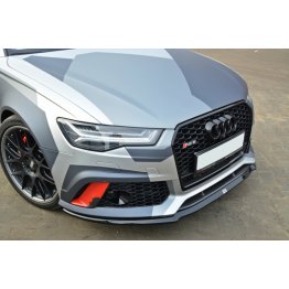 Накладка сплиттер на передний бампер на Audi RS6 C7